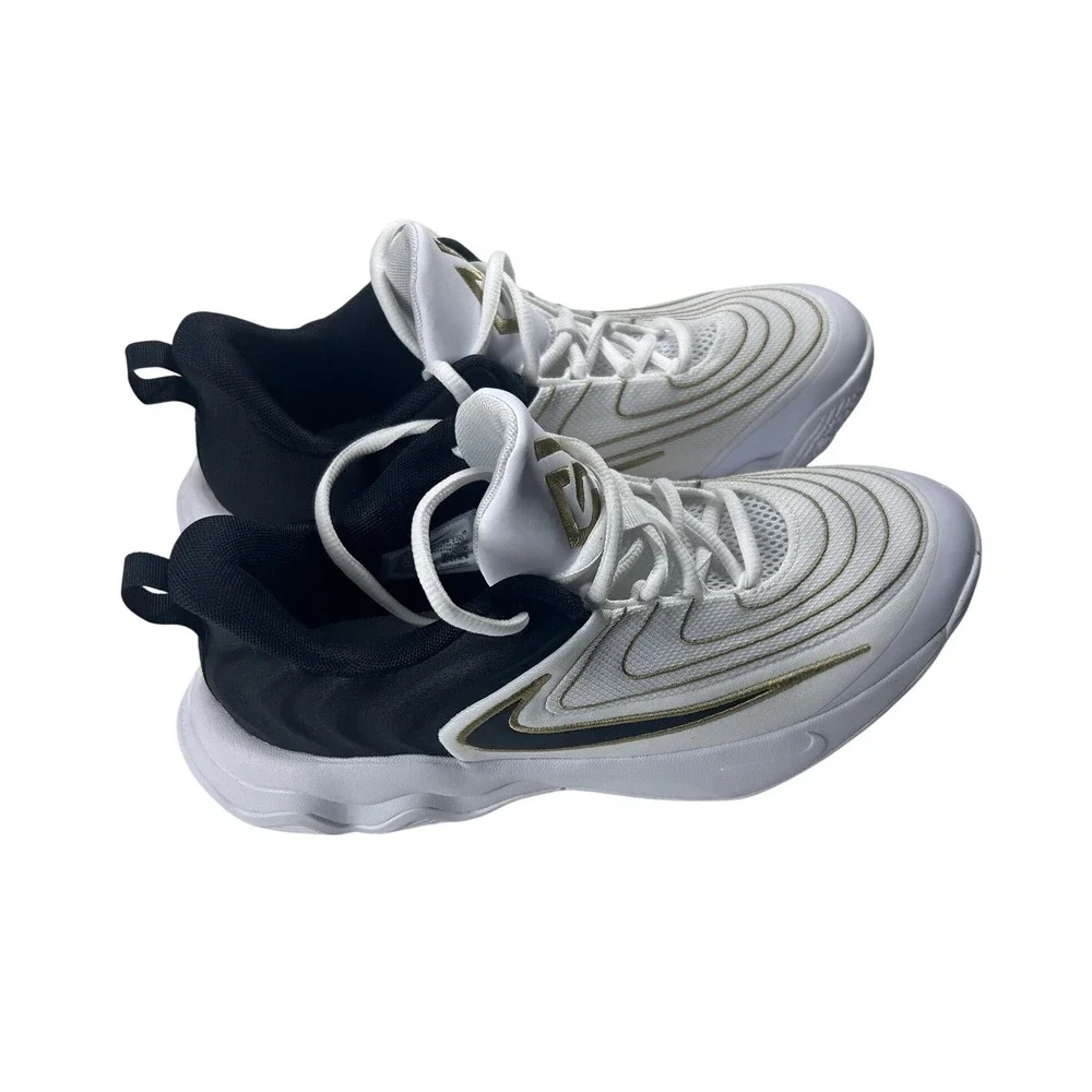 Nike Giannis Immortality 4 White Black Gold Basketball Shoes FZ6734-100 6.5Y‎